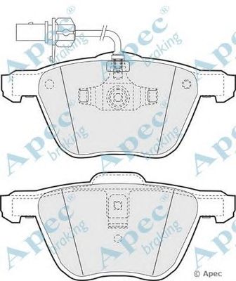 APEC BRAKING pad1184 -  Комплект тормозных колодок, дисковый тормоз